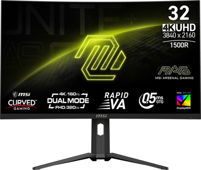 msi 微星 4K MAG 32型 電競曲面螢幕 1500R, 321CUPDF, 80cm