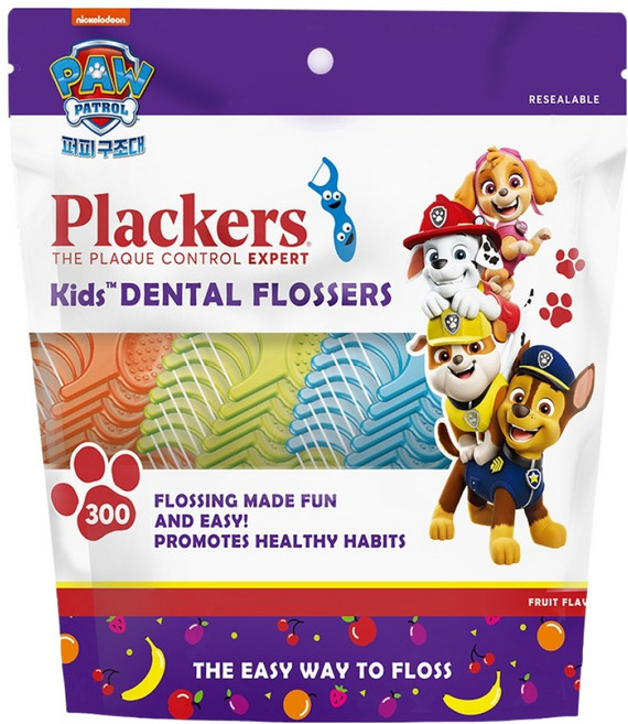 플랙커스 키즈 퍼피구조대 치실, 2cm, 300개입, 1개
