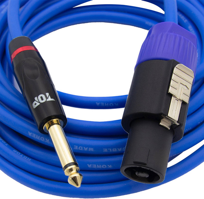 에이치디탑 스피콘 TO 5.5 모노 케이블 0.5m, 블루, 1개, HT-TP1384