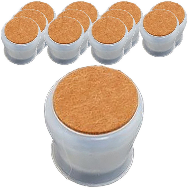 蕉蕉購物 防滑腳椅套毛氈款12件組 白色, 1組