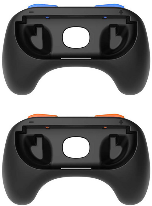 Switch2 左右手柄簡易握把手把 2件組, 黑色, 1組, 單一商品