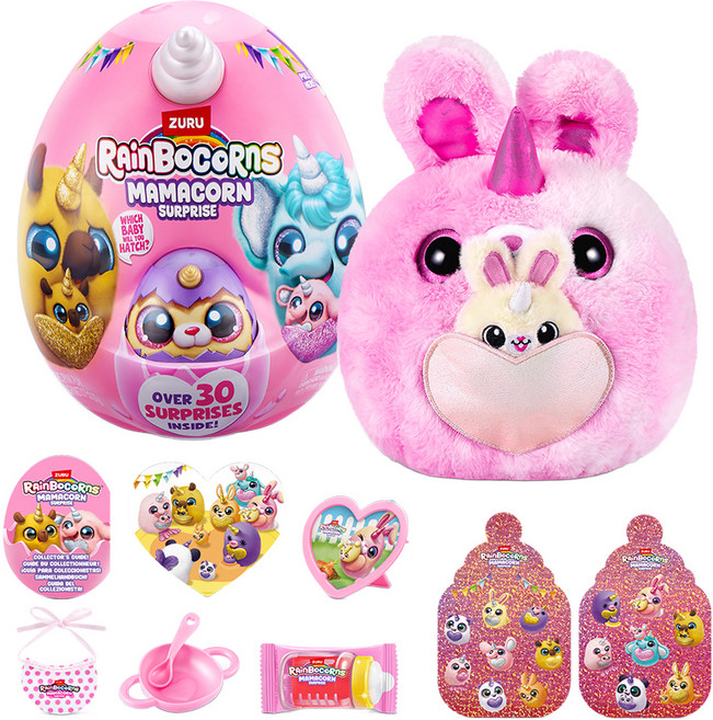 ZURU 彩虹角角兒 媽咪寶貝動物驚喜蛋 款式隨機, 1個