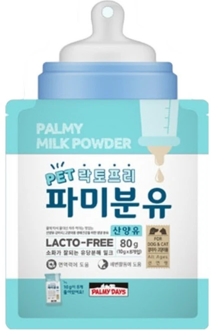 파미데이즈 반려동물 락토프리 파미분유, 산양, 80g, 1개 - 쿠팡