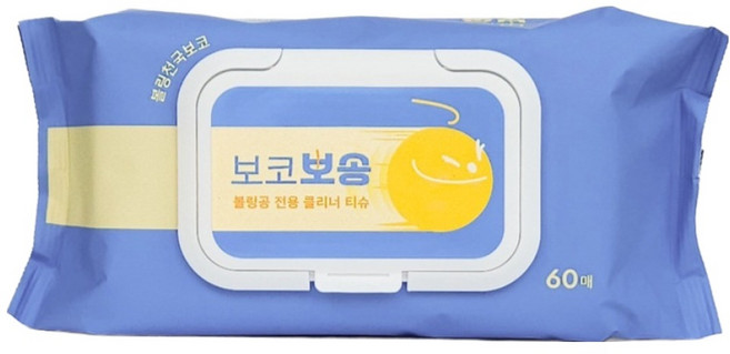 보코 보송 볼링공 클리너 티슈 60매입, 혼합색상, 1개