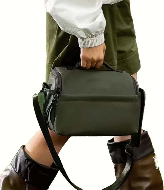 Sheydshi 편리한 카메라 가방, 올리브, 1개