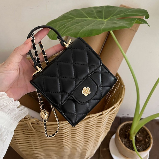 소리달 풀로 퀄팅 토트 데일리 귀여운 미니 체인 크로스백