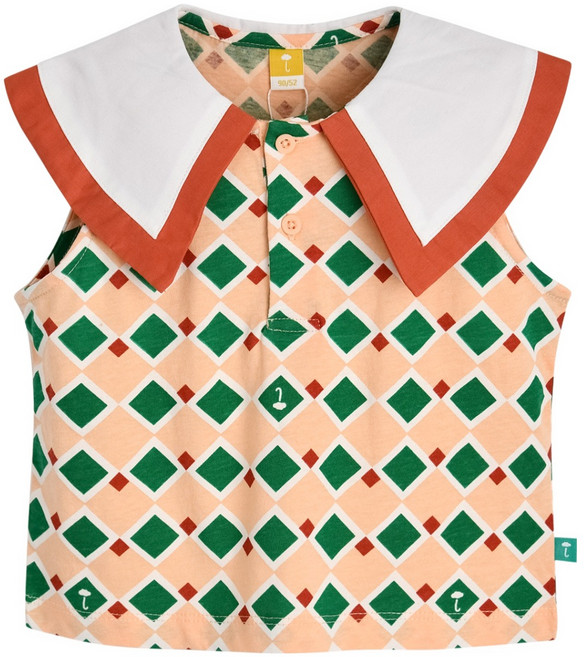 moimoln 嬰幼兒用Once無袖翻領T恤 M242TSB09P