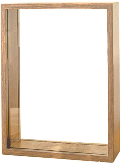 픽앤홈 드라이플라워 액자 투명 직사각, 1개, 원목색