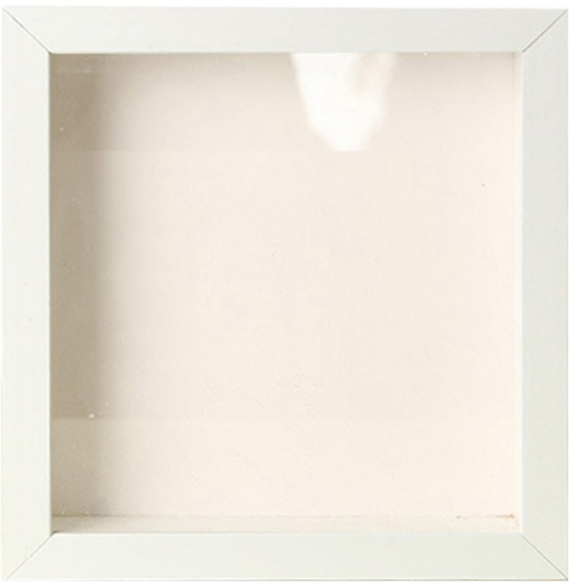 픽앤홈 드라이플라워 액자 정사각, 1개, 화이트