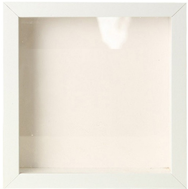 픽앤홈 드라이플라워 액자 정사각, 1개, 화이트