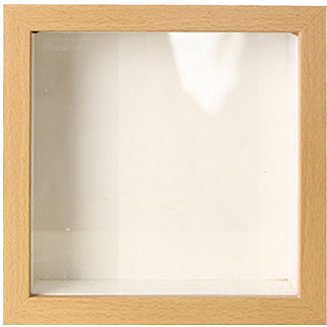 픽앤홈 드라이플라워 액자 정사각, 1개, 원목색