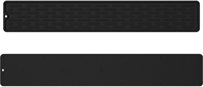 메오 주방 욕실 논슬립 실리콘 건조매트 55cm, 블랙, 2개