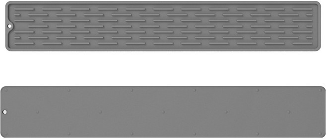 메오 주방 욕실 논슬립 실리콘 건조매트 55cm, 그레이, 2개