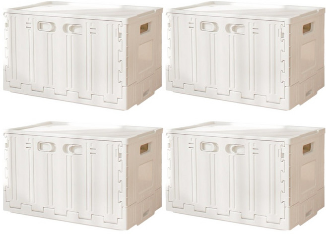 룸인홈 오픈도어 폴딩박스 63L, 화이트, 4개