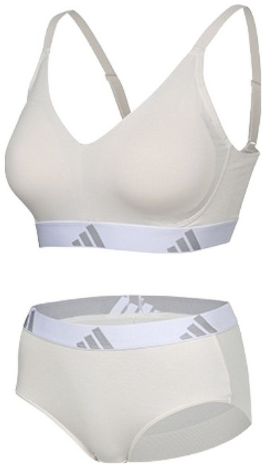 아디다스 여성용 에어로레디 밀착 서포트 브라 + 팬티 세트