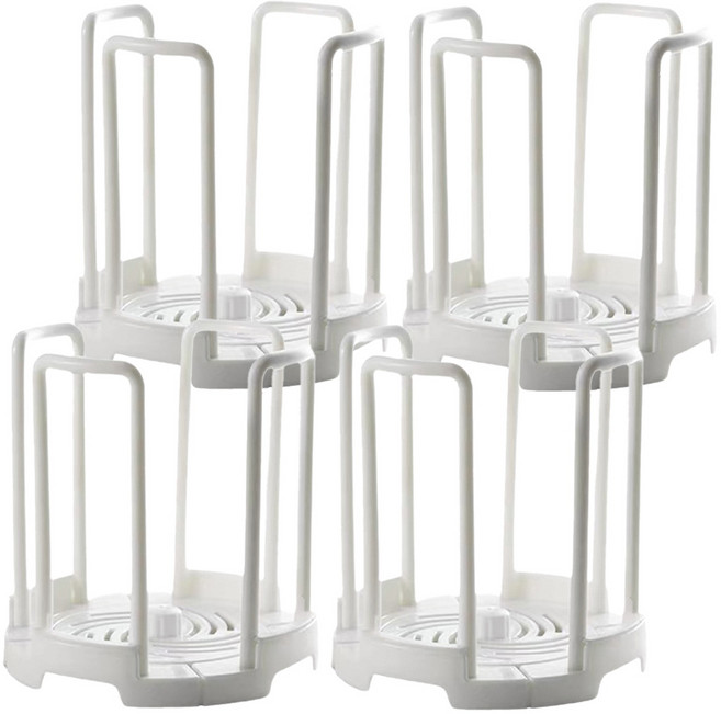 Reddot 紅點生活 可調節伸縮瀝水碗碟收納架, 純淨白, 4個
