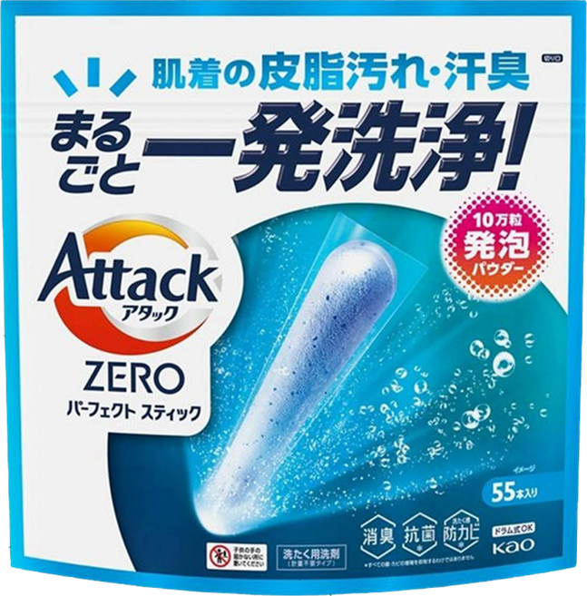 Attack ZERO 極效洗衣霸, 55顆, 1袋