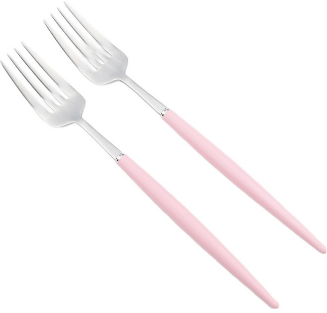 보겐 알르망드 샤틴 커트러리 디너포크, 핑크, 2개