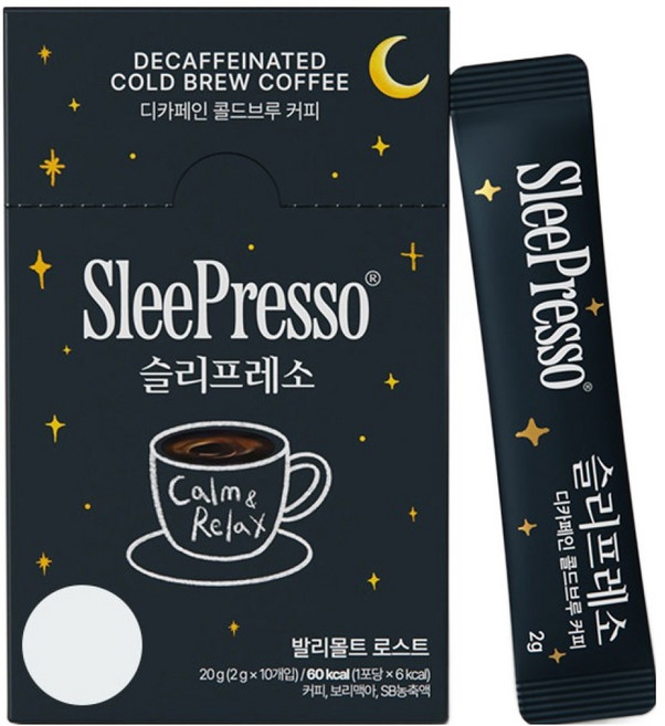 슬리프레소 디카페인 콜드브루 커피, 2g, 10개입, 1개