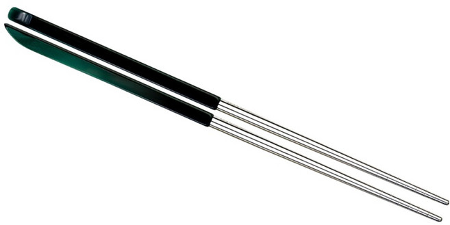 까사부가티 알라딘 장식링 유광 젓가락 24 x 3 cm, 그린, 단품, 1개