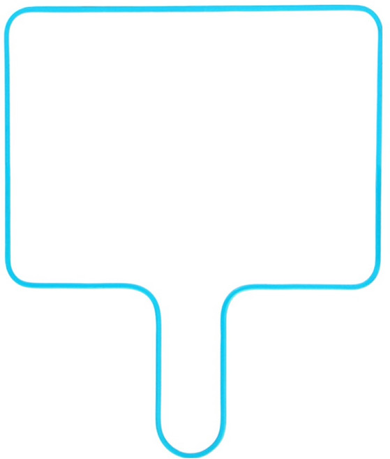 노르노르 양면 소형 휴대용 손잡이 화이트보드 블루