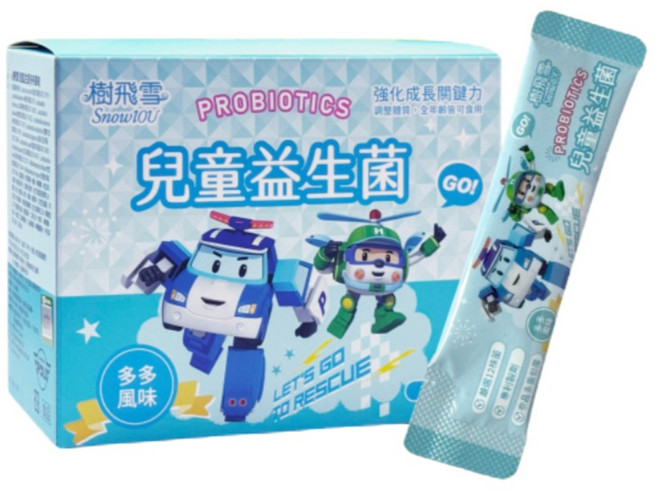 SnowIOU 樹飛雪 POLI兒童益生菌 多多風味 2g, 1個, 20份