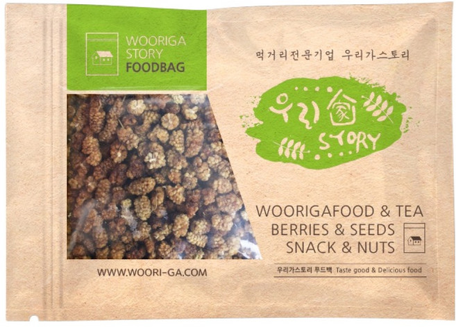 wooriga. 白色乾燥桑葚, 1kg, 1個