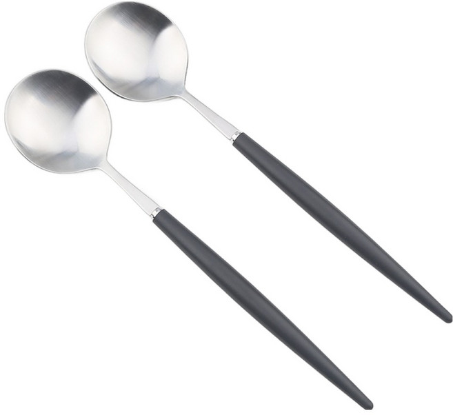 보겐 알르망드 샤틴 커트러리 디너 스푼, 블랙, 2개