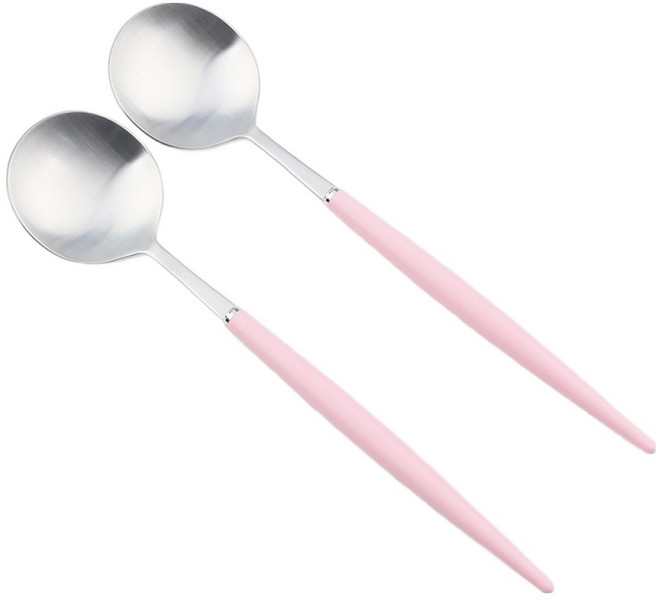 보겐 알르망드 샤틴 커트러리 디너 스푼, 핑크, 2개