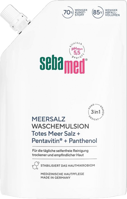 sebamed 施巴 海鹽潔膚洗手露補充裝 400ml 溫和潔淨 pH5.5親膚配方, 1包