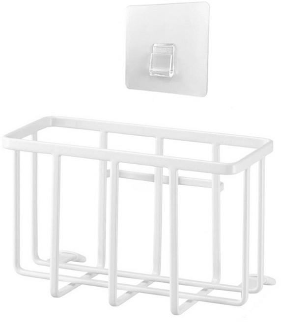 메오 부착식 공간활용 주방 수납 싱크대 스펀지 선반 S, 화이트, 1개