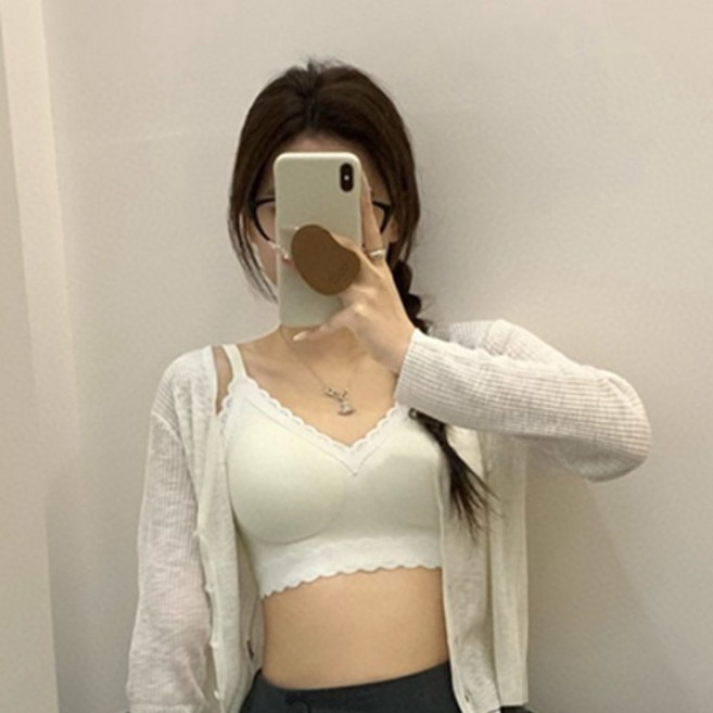 winkpink 無鋼圈蕾絲彈力飛袖內衣 N9026