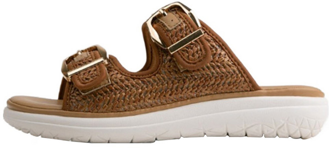 분홍코끼리 여성용 클라우디 라탄 버클 슬리퍼 3cm