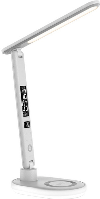 아이노트 무선 고속 충전 시계 알람 LED 스탠드 LS300WC, 화이트
