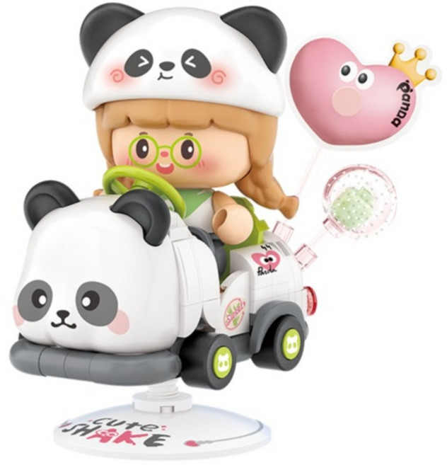 LoZ 熊貓搖搖車 微型積木 4307, 黑色, 1盒