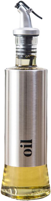 Reddot 紅點生活 不鏽鋼調味按壓控量油瓶 附不鏽鋼漏斗, 1個, 300ml