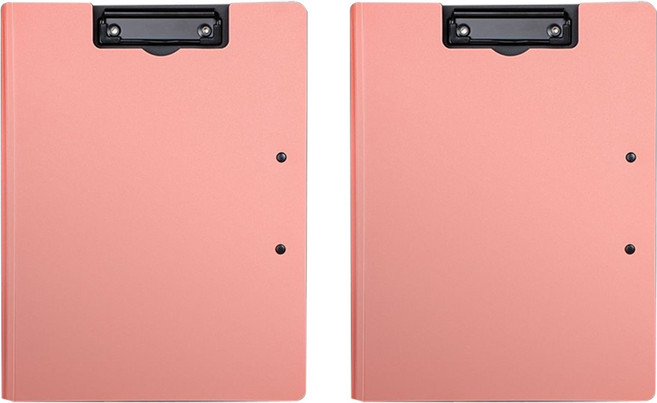 생활업글연구소 양방향 클립보드 덮개형 A4, 핑크, 2개