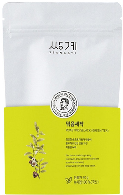 쌍계명차 실속 파우치 덖음세작, 40g, 1개, 1개입