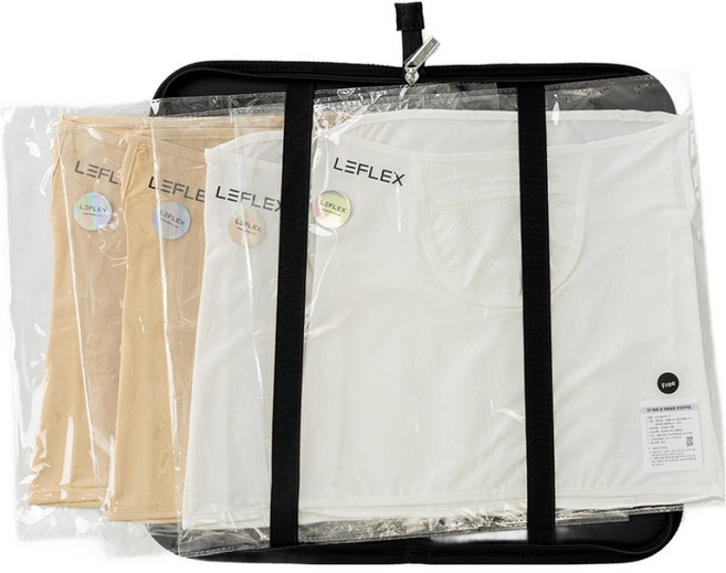 르플렉스 라운드메쉬 자외선 차단 마스크 + 파우치 세트, 화이트2 + 스킨2, 1세트