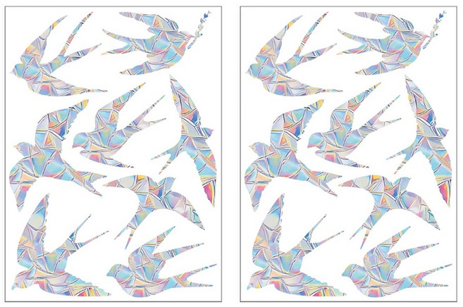 알로데 자개 창문 스티커 2p, 7 제비