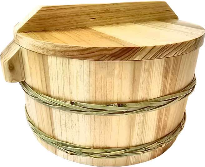 菊川本味 巧美8人份飯桶組 無內鍋, 1個, 原木色, 23.5cm