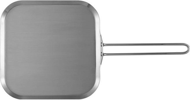 에델코첸 통3중 인덕션 스텐 사각 토스트 그리들 팬 사틴, 1개, 28cm