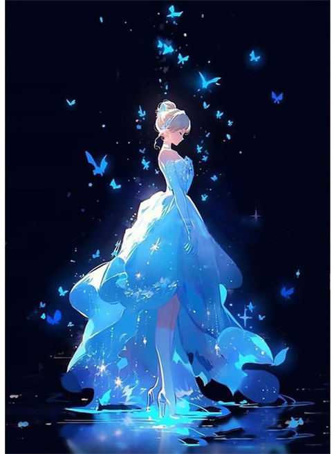 비엠디자인 세련된 예쁜 보석십자수, 얼음공주, 1개