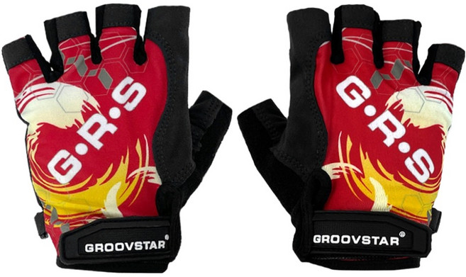 그루브스타 제코 GRS MTB 자전거 충격방지 마클 스포츠 반장갑 양손착용 세트, 레드, 1세트