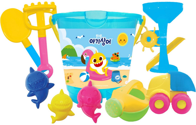 아이윌컴퍼니 아기상어 아동용 바다 통 모래놀이 세트, 랜덤 발송, 1세트