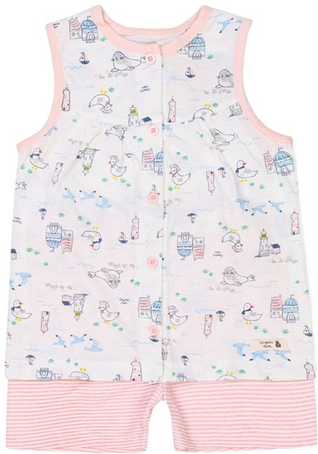 오가닉맘 유아용 통기성 여름 브래니 민소매 내의 상하의 세트 MDM5EE07