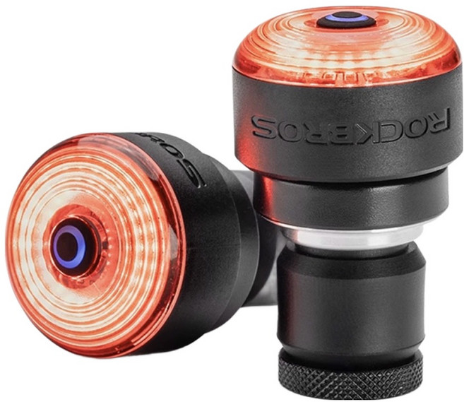 락브로스 바엔드캡 스마트 감속센서 충전식 자전거 후미등 R0, 2개