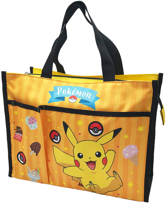 PoKeMoN 寶可夢 橫式手提袋, 皮卡丘 黃色, 1個