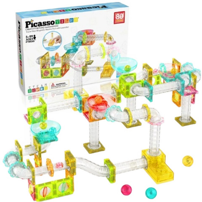 피카소타일즈 마블런 미니자석블럭 세트 80p, 혼합색상, 1개