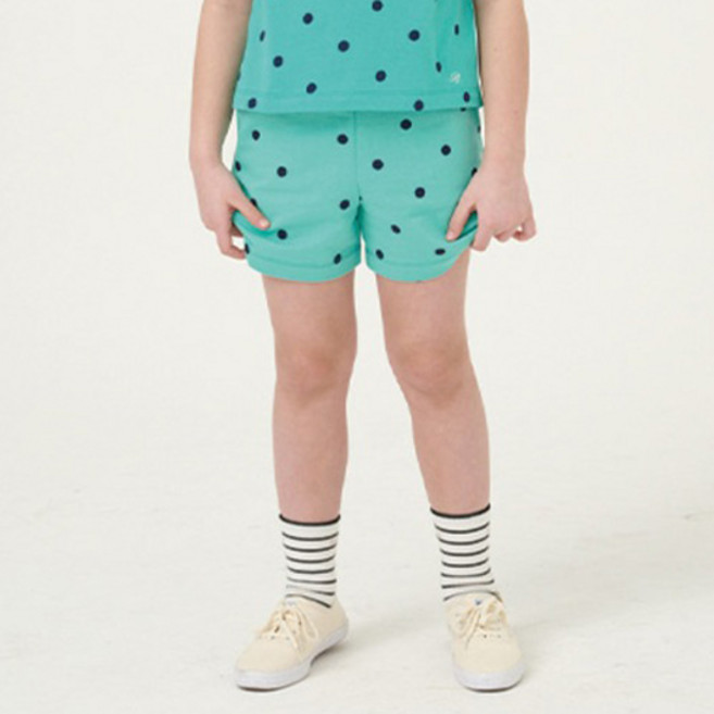 빈 여아용 네이비 도트 프린트 반바지 BZ28PT01MT